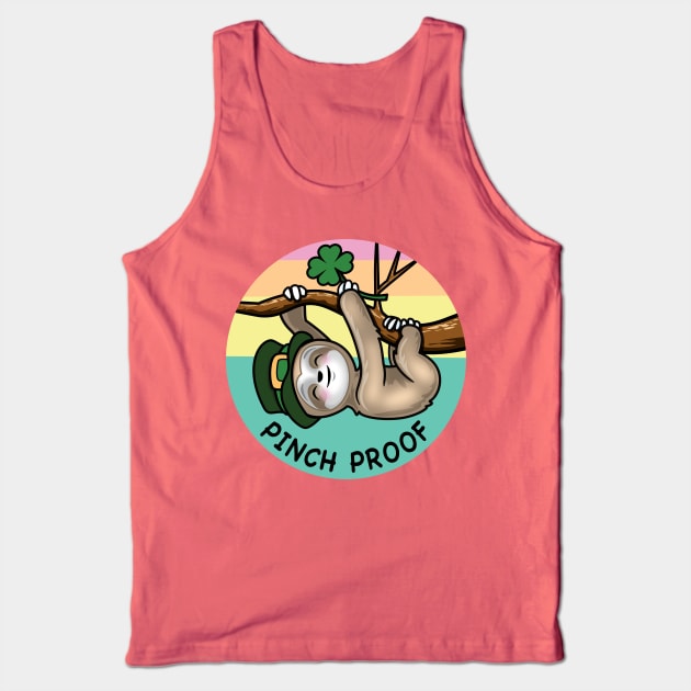 Pinch Proof Sloth St Paddy Tank Top by PnJ